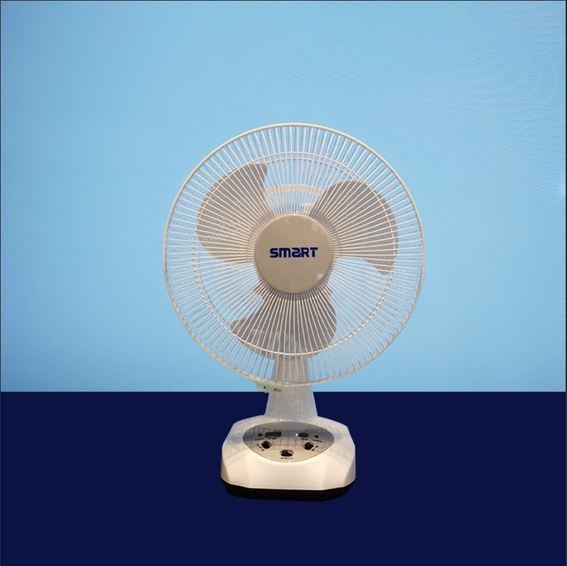 SMART SEH-RT12 12" Rechargeable AC/DC Table Fan with LED Charging